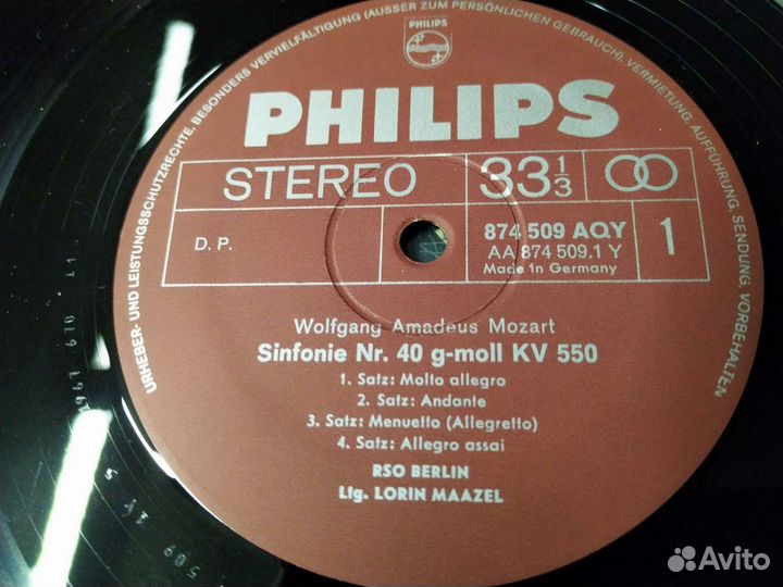 Моцарт симфонии 38 39 40 41 винил Германия