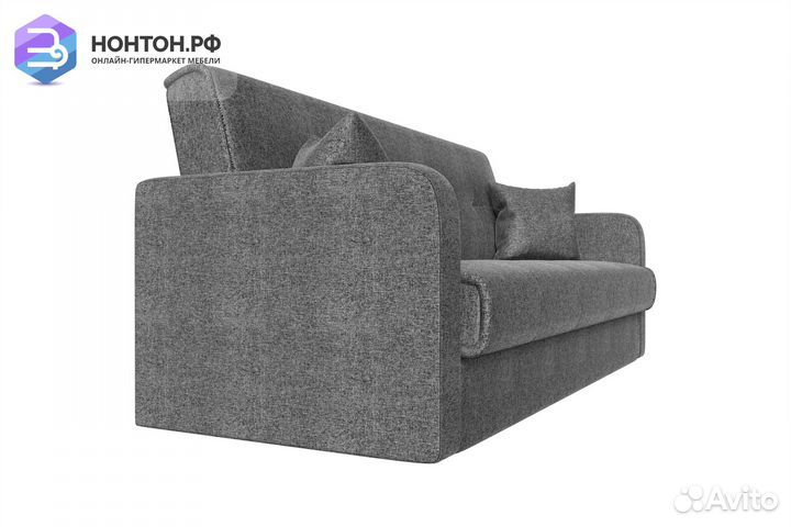 Диван книжка Надежда рогожка серая
