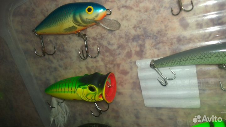 Воблеры комплект (Salmo German Strike Pro Mepps)