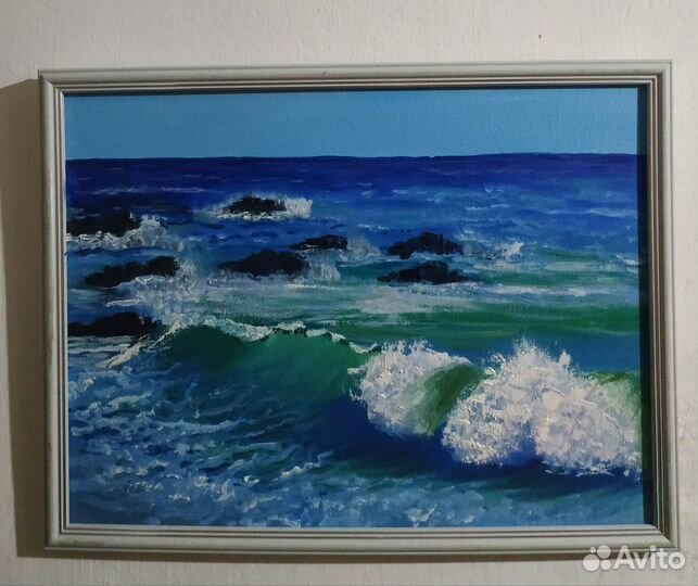 Картина маслом на холсте пейзаж морской