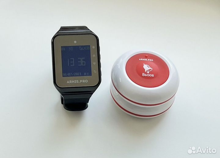 Кнопка вызова персонала, официанта и пейджер часы