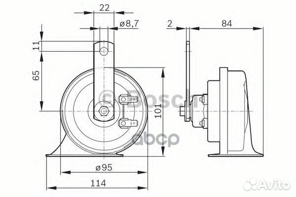 Звуковой сигнал (компл) universal /110dB 420/50