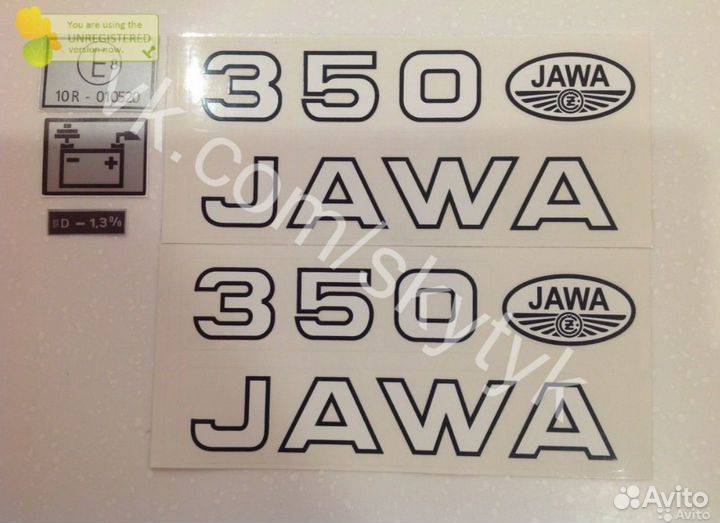 Наклейки ява 638 634 бак и крышки