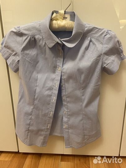 Школьная рубашка на девочку 134