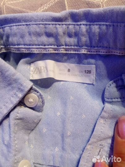 Рубашка зара Zara р. 128 (8 лет)