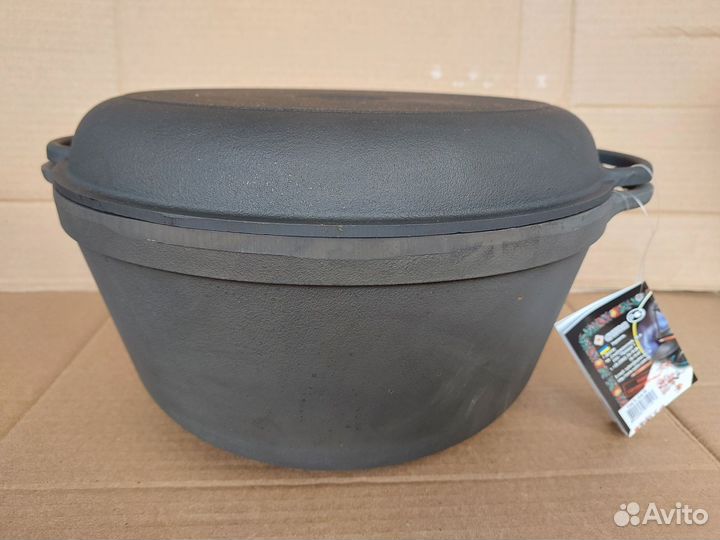 Казаны чугунные с крышкой сковородой