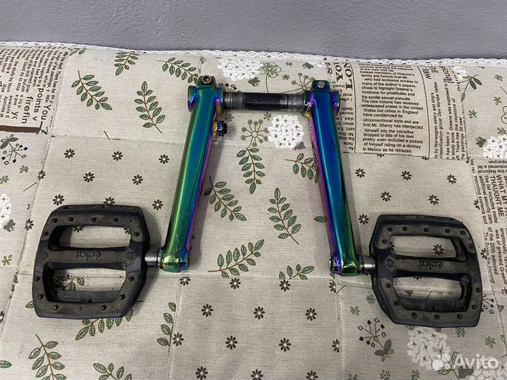 Bmx шатуны samox rhd 170mm + педали eclat slash