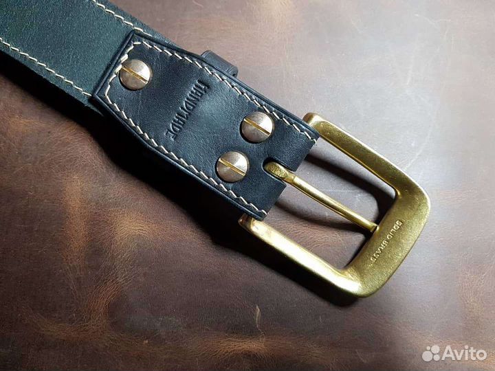 Мужской кожаный ремень