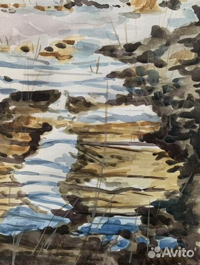 Картина пейзаж акварель живопись