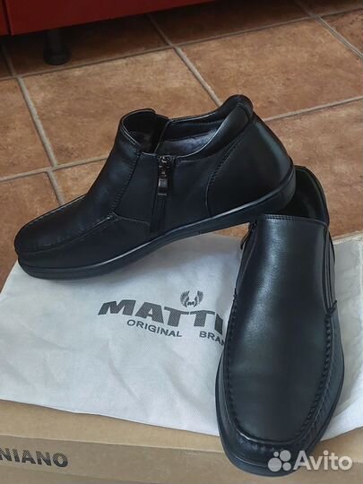 Ботинки новые натуральная кожа И мех ориг.42