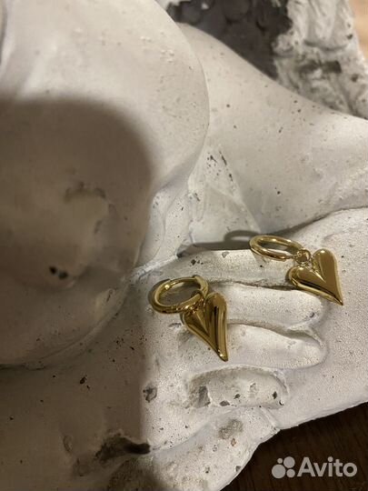 Серьги трансформеры с сердцем Zara Mango Lichi