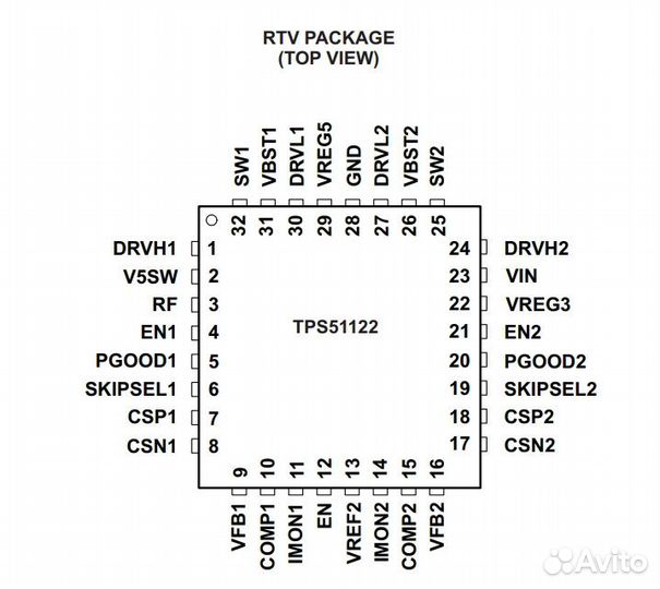 Микросхема TPS51222
