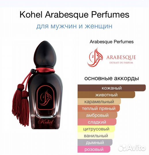 Arabesque Kohel духи 50 мл тестер, оригинал