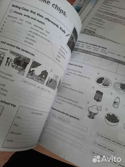 Тетрадь и учебник по английскому языку