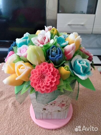 Букет цветов из мыла