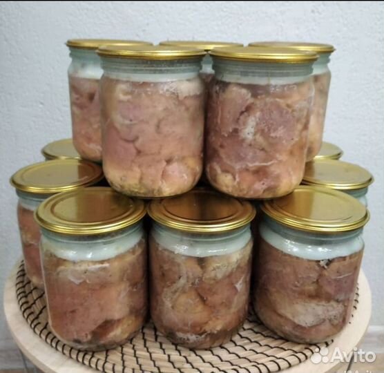 Тушёнка из мяса птицы, свинины