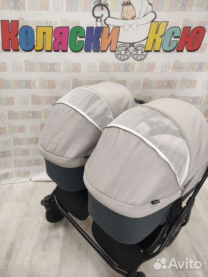 Коляска для двойни Indigo Charlotte Sity Duo