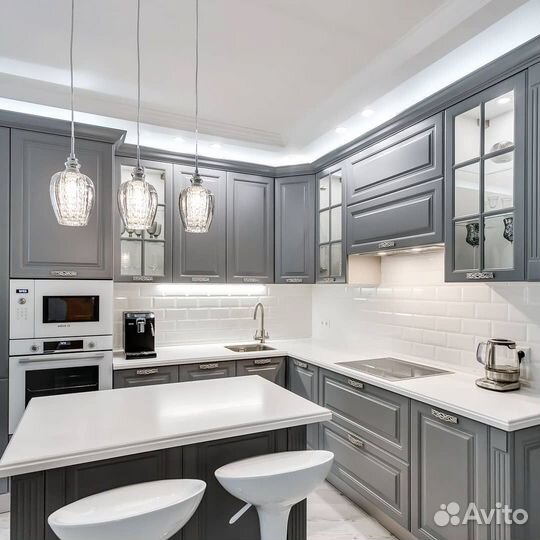 Кухонный гарнитур новый неоклассика