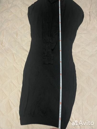 Платье трикотажное водолазка без рукавов