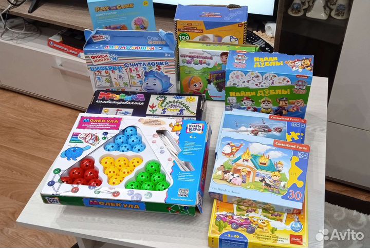 Настольные игры, пазлы, конструкторы, мозаика