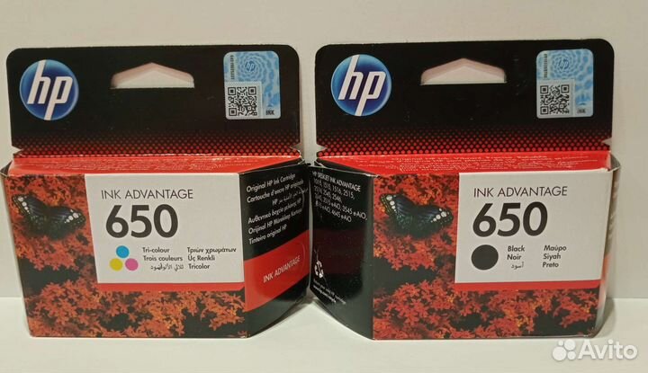Картриджи струйные HP 650 оригинальные