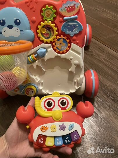 Каталка ходунки+столик babyGo 2в1