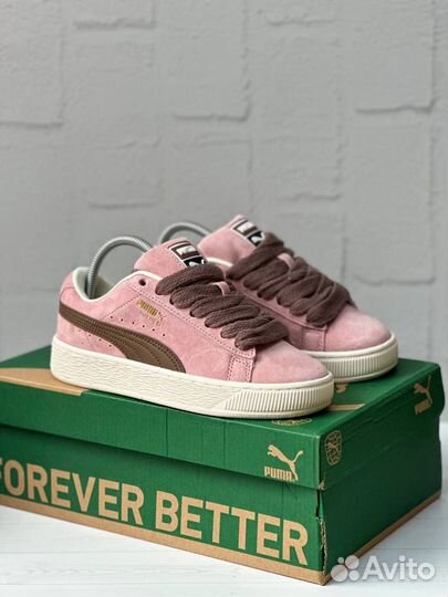 Кроссовки Puma Suede XL Pink & Brown Дутыши