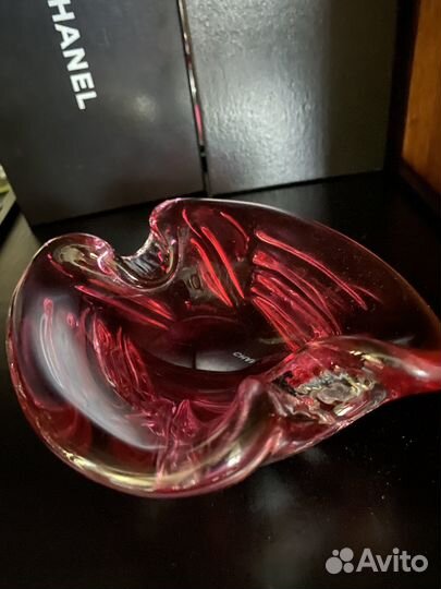 Ваза цветное стекло Чехословакия, 1970е