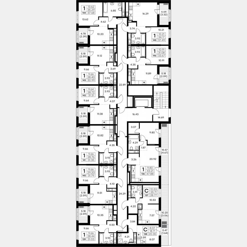 1-к. квартира, 48,1 м², 8/9 эт.