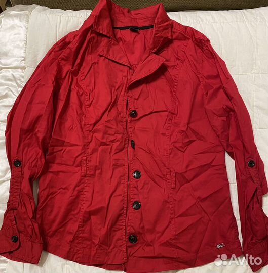 Рубашка женская, красная, р 44