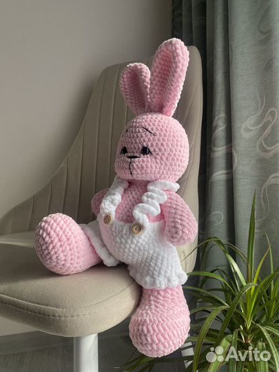 Мягкая игрушка заяц Вязаные игрушки