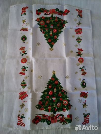 Кухонные полотенца СССР, новые,100 лен, ёлки,море
