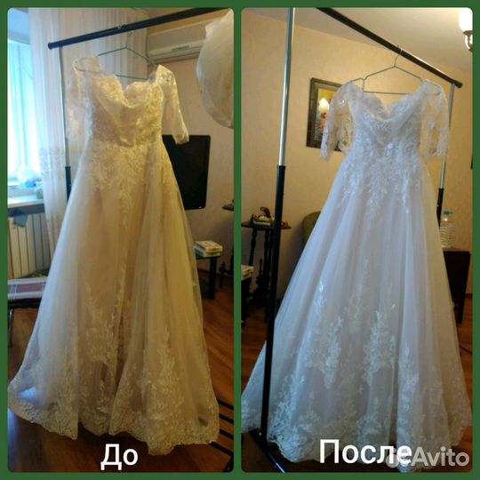 Глажка,отпаривание свадебных платьев.Выезд на дом