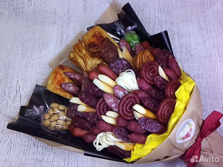 Колбасный букет. Пивной букет. Подарок мужчине