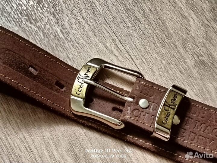 Мужской кожаный ремень calvin klein