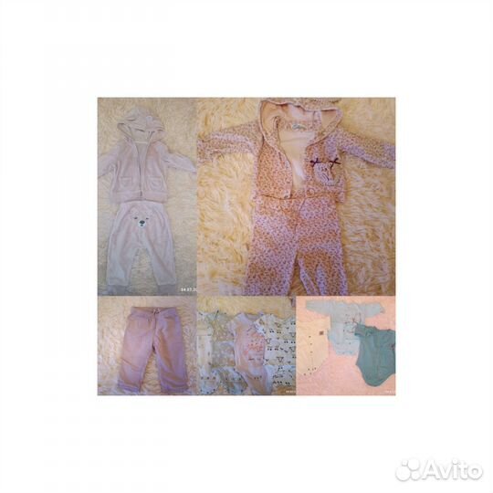 Одежда на девочку 6-9 мес