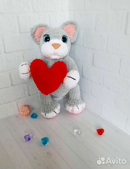 Котик, кот вязаный, амигуруми