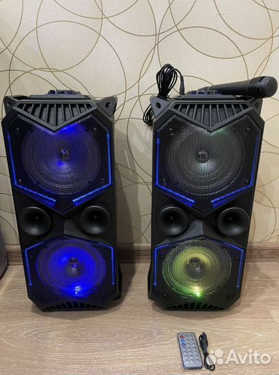 Колонки парные караоке блютуз bt 1777