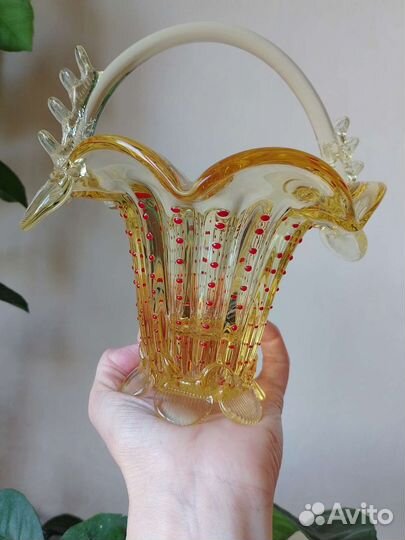 Вазы из цветного стекла времен СССР