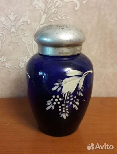 Ваза кобальт позолота