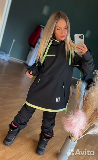 Анорак горнолыжный женский черный