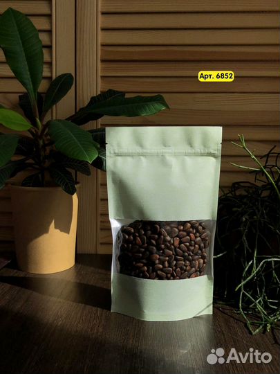 Пакет дой пак салатовый с прозрачным окошком 70 мм