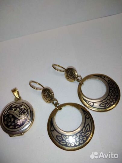 Серебряный комплект 925 пробы СССР