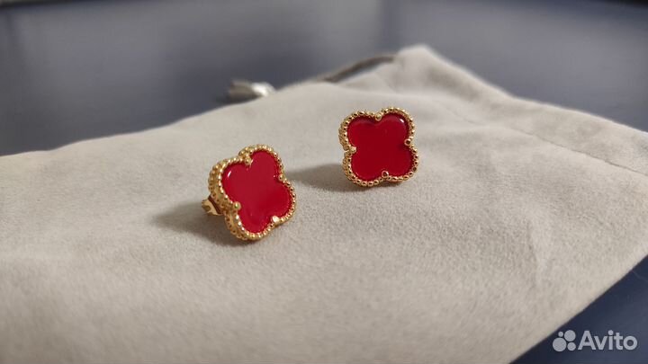 Серьги в стиле van cleff & arpels