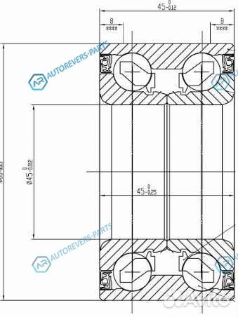 45BWD17 Подшипник перед ступицы toyota highlander
