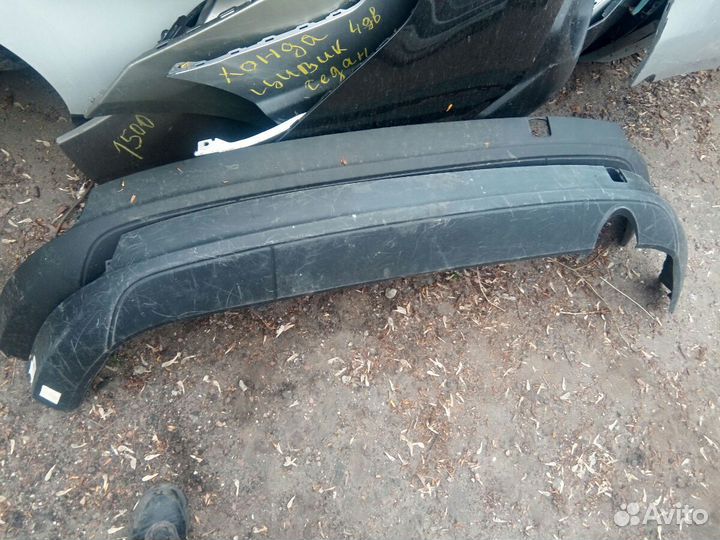 Юбка заднего бампера Ford Focus 3 Hatchback