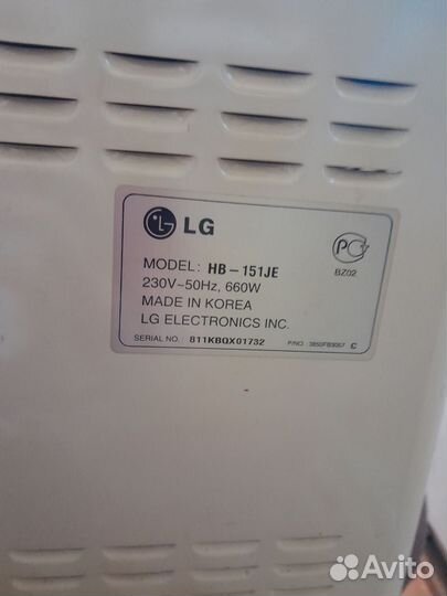 Хлебопечка lg