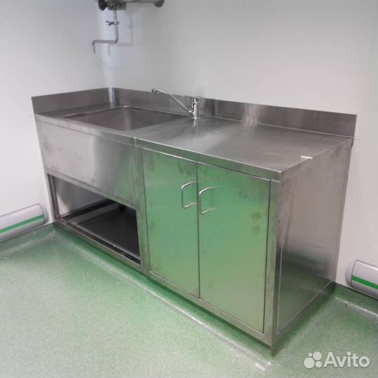 Стол мойка из нержавейки