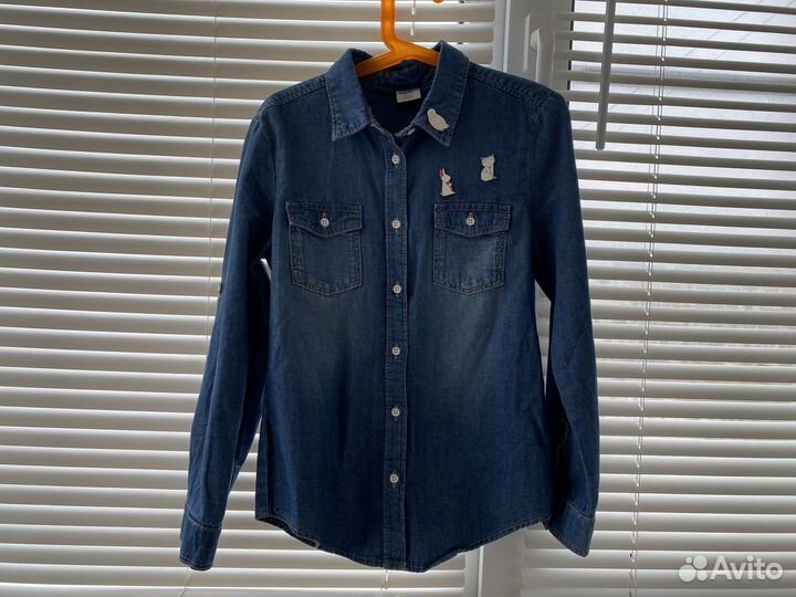 Джинсовая рубашка на девочку Ostin