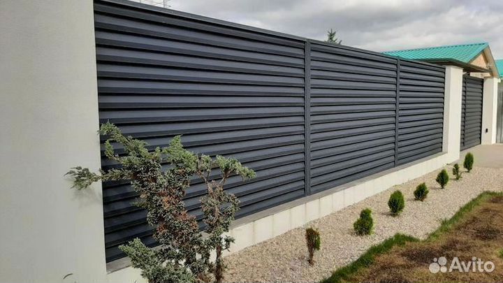 Забор жалюзи из металла